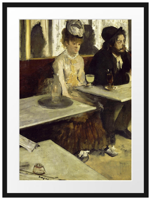 Edgar Degas - In eine Café  Passepartout Rechteckig 80