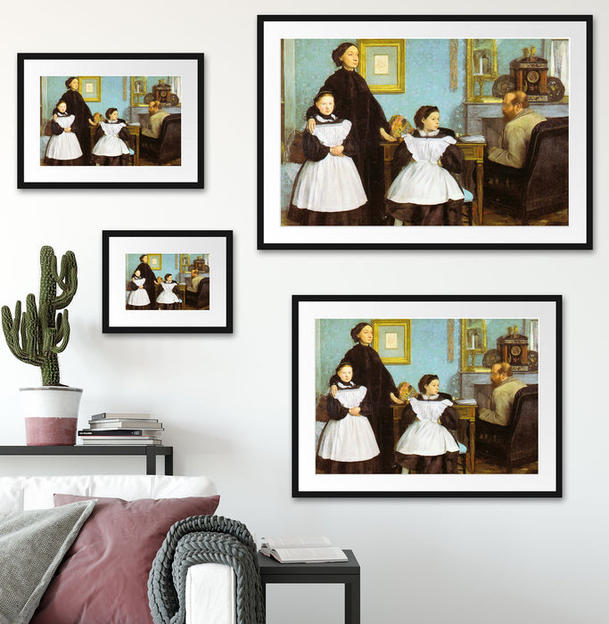 Edgar Degas - Die Familie Bellelli Passepartout Wohnzimmer Rechteckig