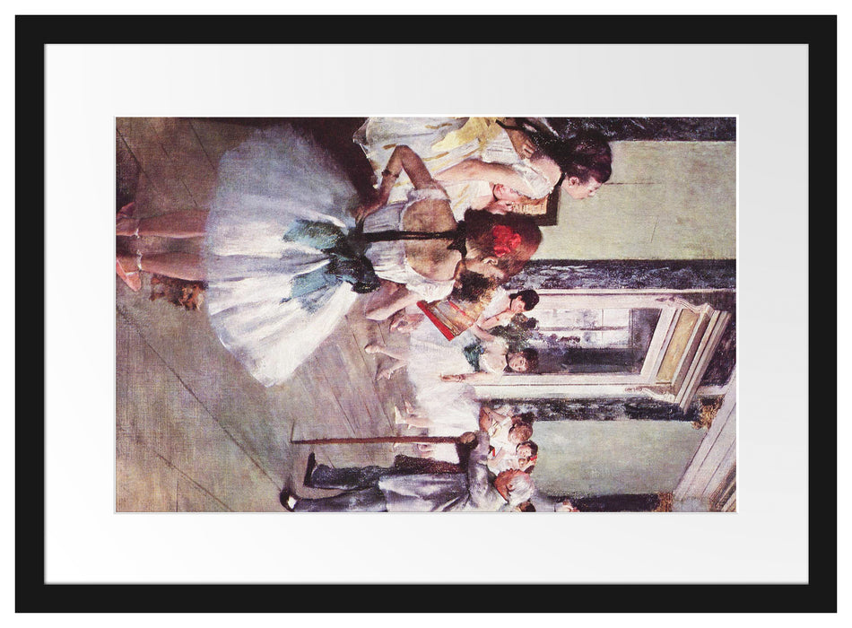 Edgar Degas - Die Balletstunde Passepartout Rechteckig 40