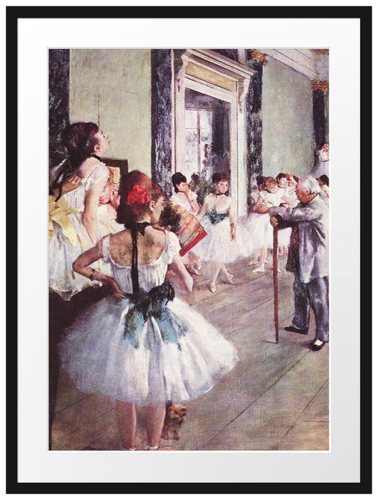 Edgar Degas - Die Balletstunde Passepartout Rechteckig 80