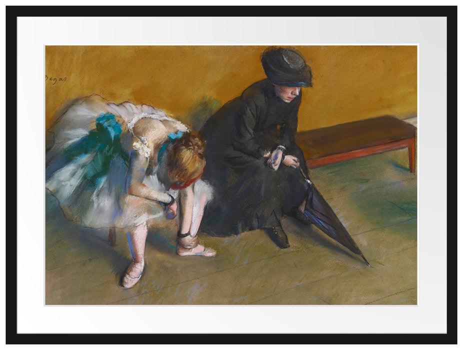 Edgar Degas - Warten Passepartout Rechteckig 80