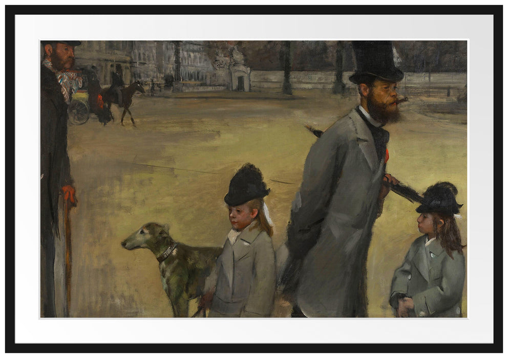 Edgar Degas - Place de la Concorde Passepartout Rechteckig 100
