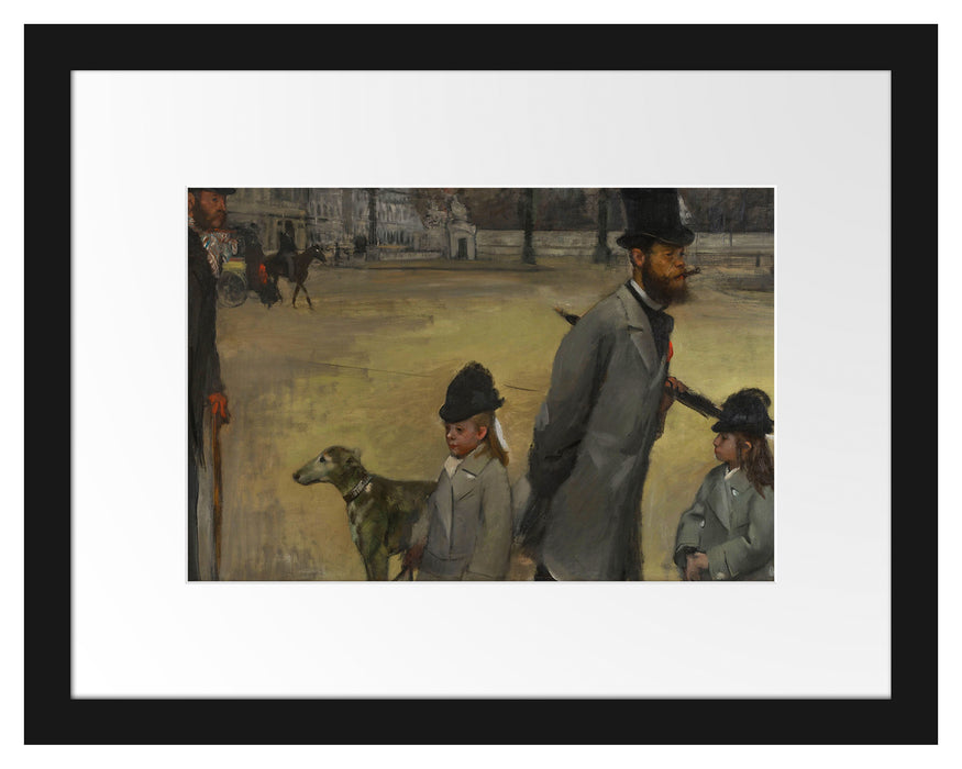 Pixxprint Edgar Degas - Place de la Concorde, im Galerie-Passepartout Bilderrahmen
