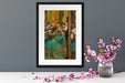 Edgar Degas - Tänzerinnen pink und grün  Passepartout Dateil Rechteckig