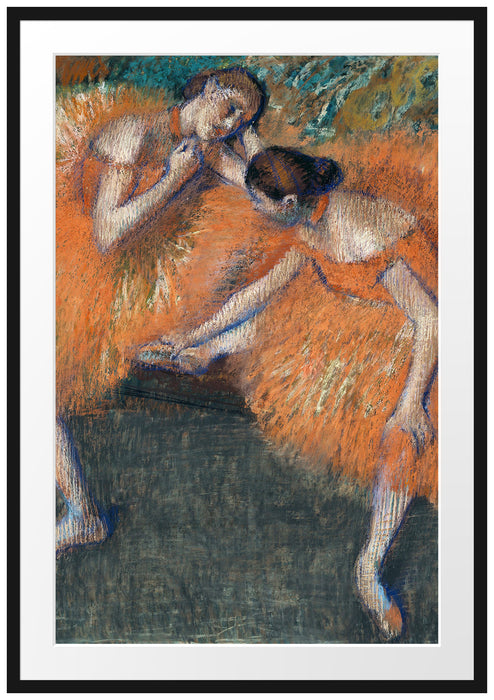 Edgar Degas - Zwei Tänzerinnen  Passepartout Rechteckig 100