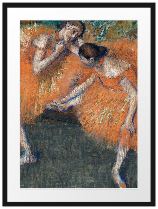 Edgar Degas - Zwei Tänzerinnen  Passepartout Rechteckig 80