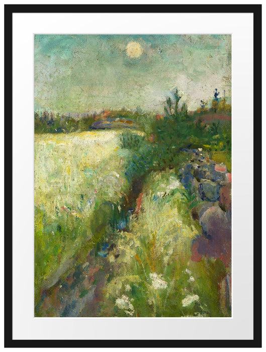 Edvard Munch - Blumige Weide in Veierland  Passepartout Rechteckig 80
