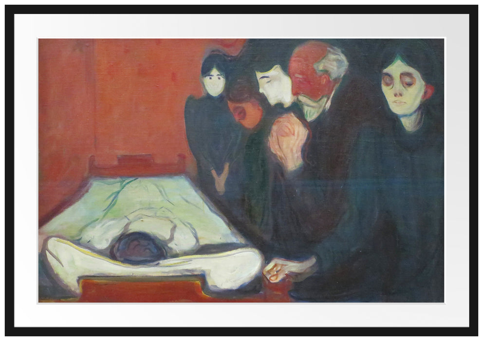 Edvard Munch - Am Totenbett Passepartout Rechteckig 100