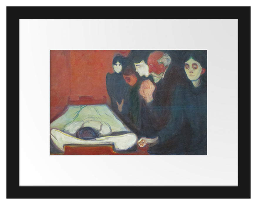 Edvard Munch - Am Totenbett Passepartout Rechteckig 30