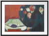Edvard Munch - Am Totenbett Passepartout Rechteckig 80
