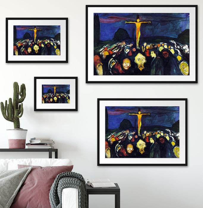 Edvard Munch - Golgotha  Passepartout Wohnzimmer Rechteckig
