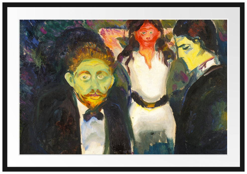 Edvard Munch - Eifersucht Passepartout Rechteckig 100