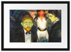 Edvard Munch - Eifersucht Passepartout Rechteckig 40