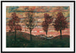 Egon Schiele - Vier Bäume Passepartout Rechteckig 100