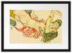Egon Schiele - Zwei sich umarmende Frauen  Passepartout Rechteckig 40