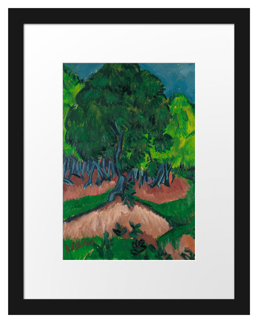 Ernst Ludwig Kirchner - Landschaft mit Maronenbaum  Passepartout Rechteckig 30