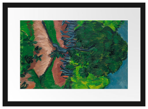 Ernst Ludwig Kirchner - Landschaft mit Maronenbaum  Passepartout Rechteckig 40