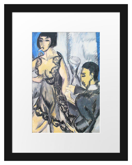 Ernst Ludwig Kirchner - Paar im Zimmer  Passepartout Rechteckig 30