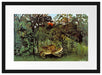 Henri Rousseau - Hungriger Löwe Passepartout Rechteckig 40