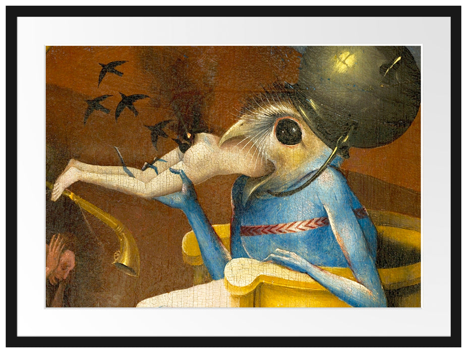 Hieronymus Bosch - Ausschnitt aus Garten der Lüste I Passepartout Rechteckig 80