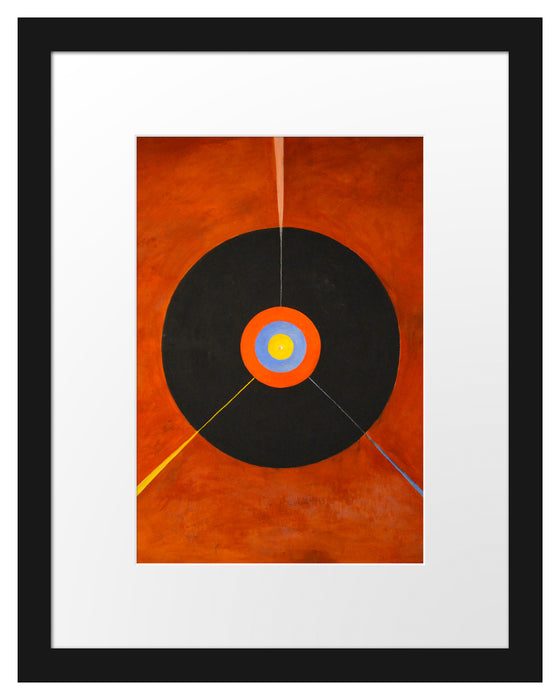 Pixxprint Hilma af Klint - Der Schwan I, im Galerie-Passepartout Bilderrahmen