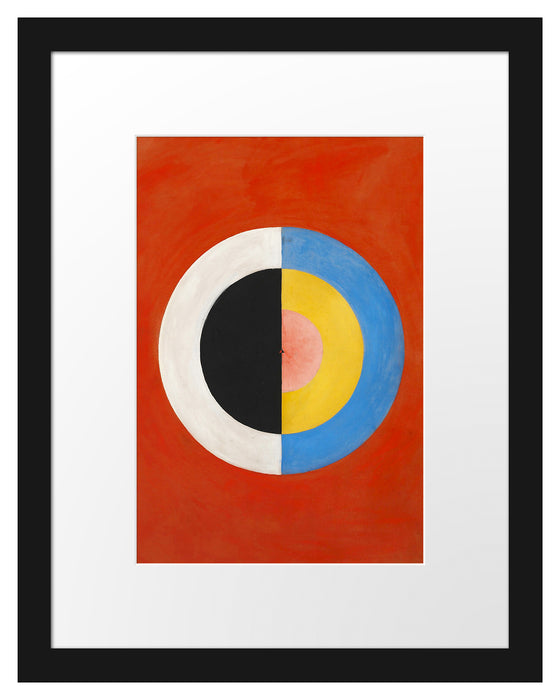 Pixxprint Hilma af Klint - Der Schwan II, im Galerie-Passepartout Bilderrahmen