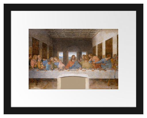 Leonardo da Vinci - Das letzte Abendmahl  Passepartout Rechteckig 30