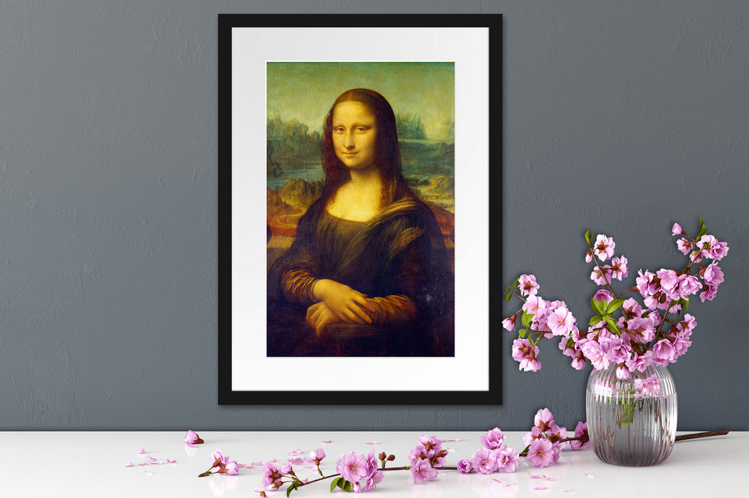 Leonardo da Vinci - Mona Lisa  Passepartout Dateil Rechteckig