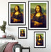 Leonardo da Vinci - Mona Lisa  Passepartout Wohnzimmer Rechteckig
