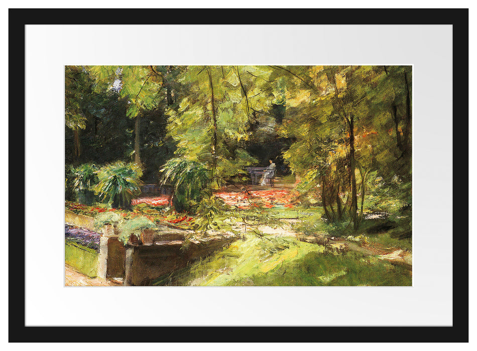 Max Liebermann - Die Blumenterassen im Wannseegarten na Passepartout Rechteckig 40