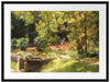 Max Liebermann - Die Blumenterassen im Wannseegarten na Passepartout Rechteckig 80