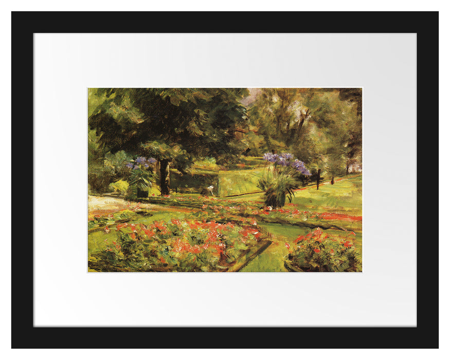 Pixxprint Max Liebermann - Wannseegarten , im Galerie-Passepartout Bilderrahmen