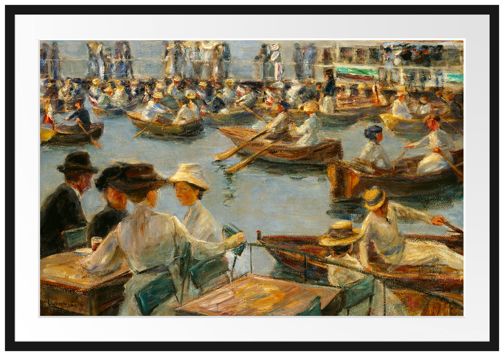 Max Liebermann - An der Alster in Hamburg Passepartout Rechteckig 100