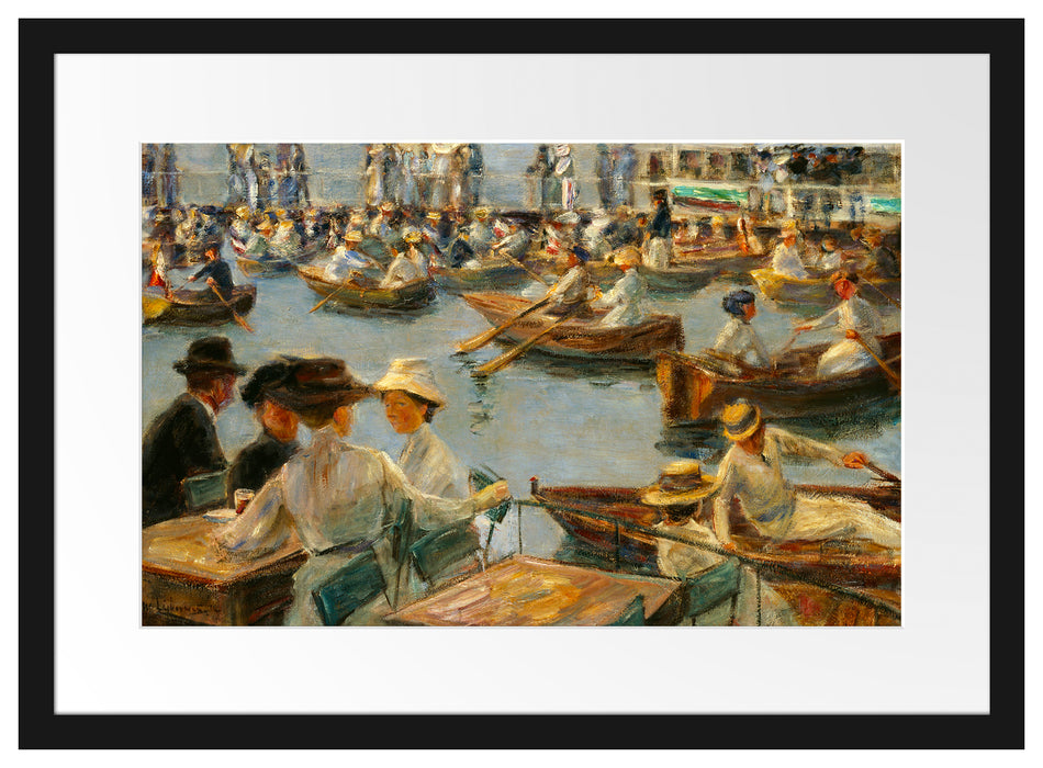 Max Liebermann - An der Alster in Hamburg Passepartout Rechteckig 40