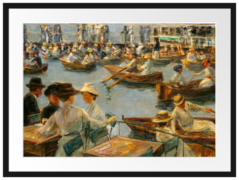 Max Liebermann - An der Alster in Hamburg Passepartout Rechteckig 80