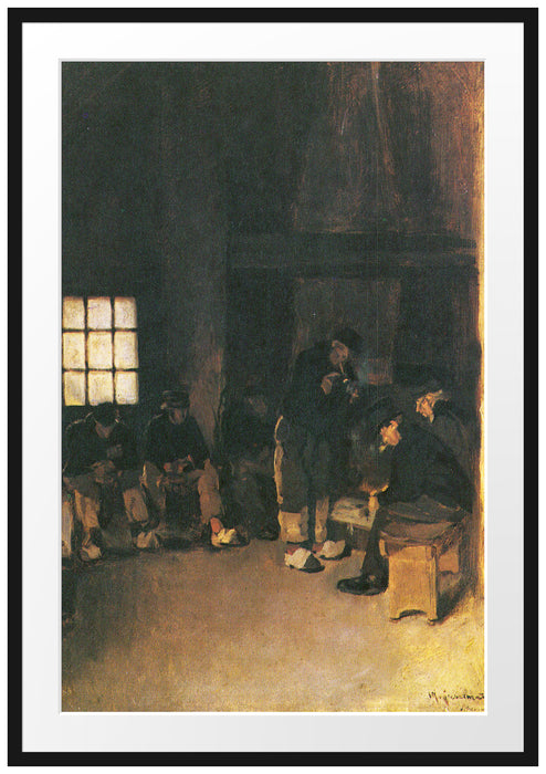 Max Liebermann - In der Lotsenstube Passepartout Rechteckig 100