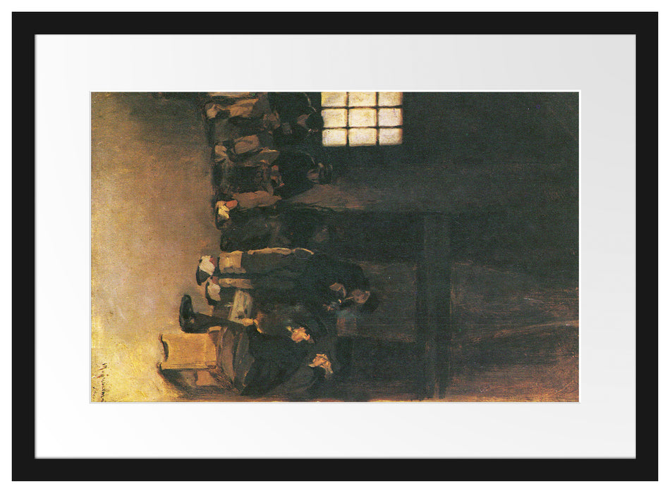 Max Liebermann - In der Lotsenstube Passepartout Rechteckig 40