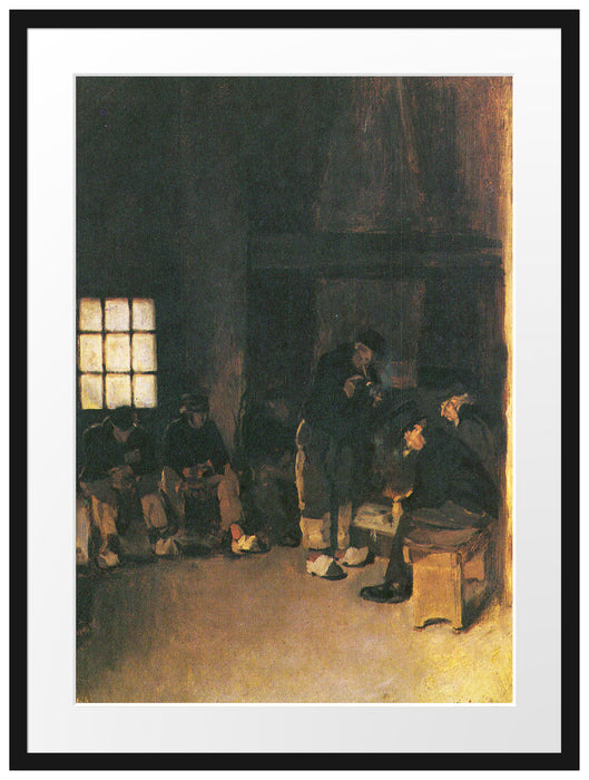 Max Liebermann - In der Lotsenstube Passepartout Rechteckig 80