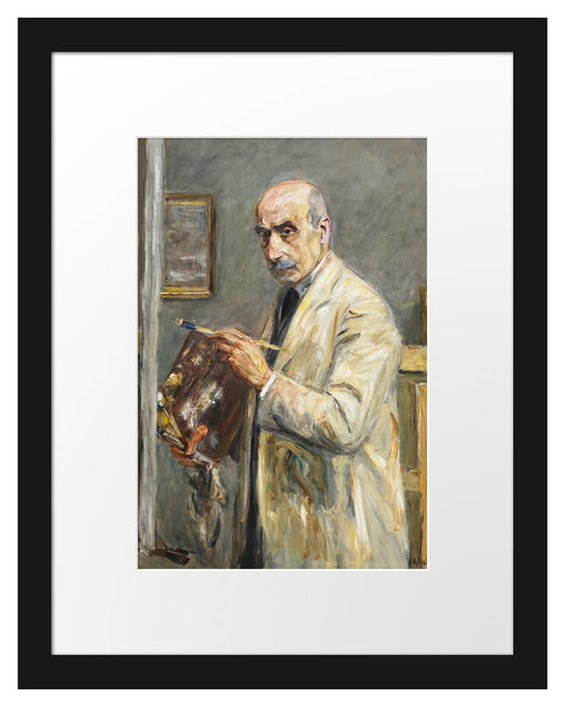 Max Liebermann - Selbstportrait mit Pinsel  Passepartout Rechteckig 30