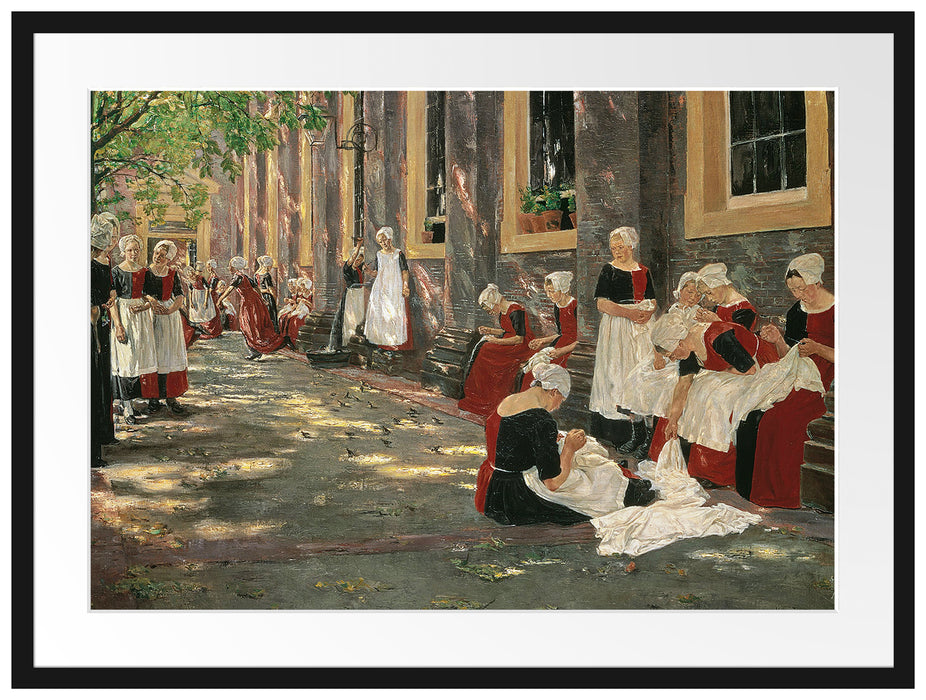Max Liebermann - Freistunde im Amsterdamer Waisenhaus  Passepartout Rechteckig 80