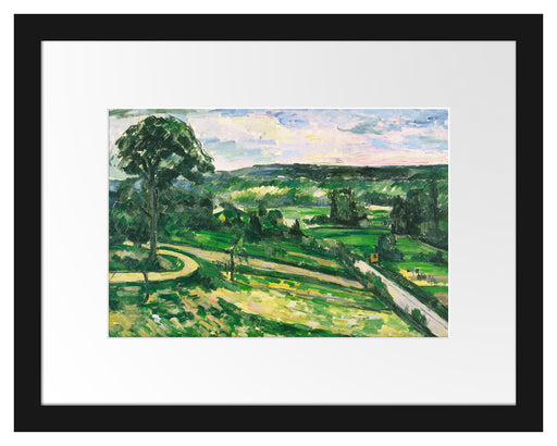 Paul Cézanne - Der Baum an der Kurve  Passepartout Rechteckig 30