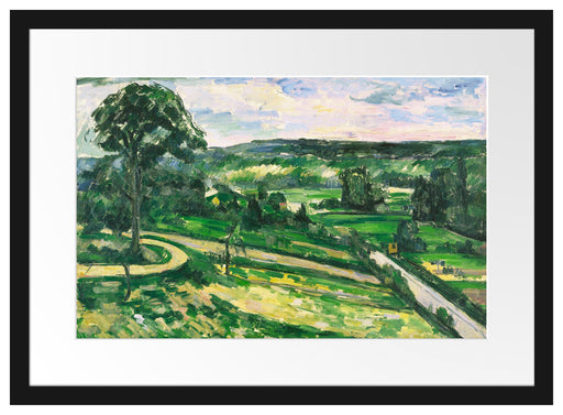 Paul Cézanne - Der Baum an der Kurve  Passepartout Rechteckig 40
