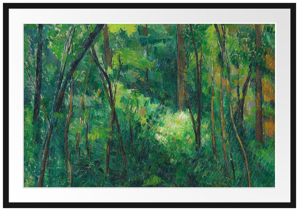 Paul Cézanne - Innenleben eines Waldes  Passepartout Rechteckig 100