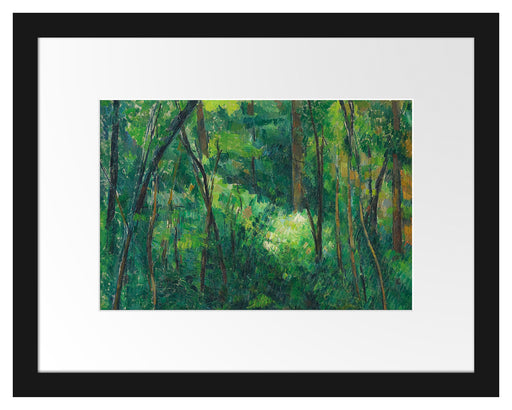 Paul Cézanne - Innenleben eines Waldes  Passepartout Rechteckig 30