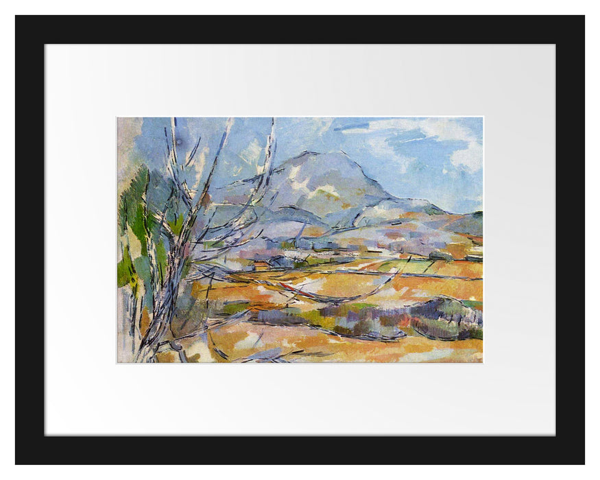 Paul Cézanne - Das Gebirge Sainte-Victoire  Passepartout Rechteckig 30