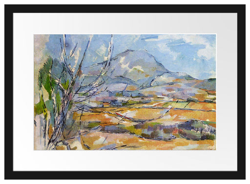Paul Cézanne - Das Gebirge Sainte-Victoire  Passepartout Rechteckig 40