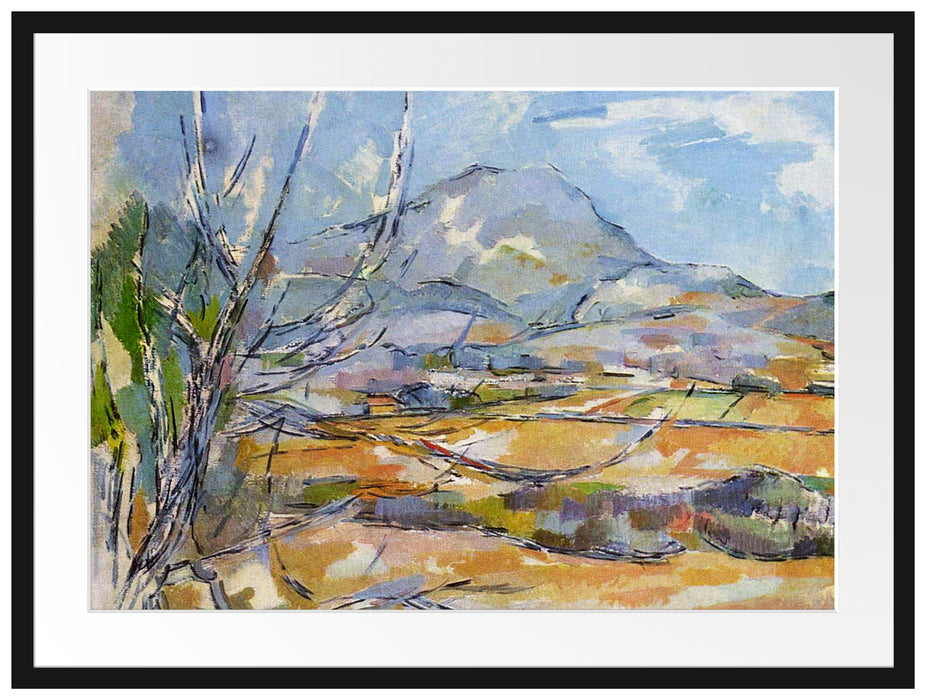 Paul Cézanne - Das Gebirge Sainte-Victoire  Passepartout Rechteckig 80