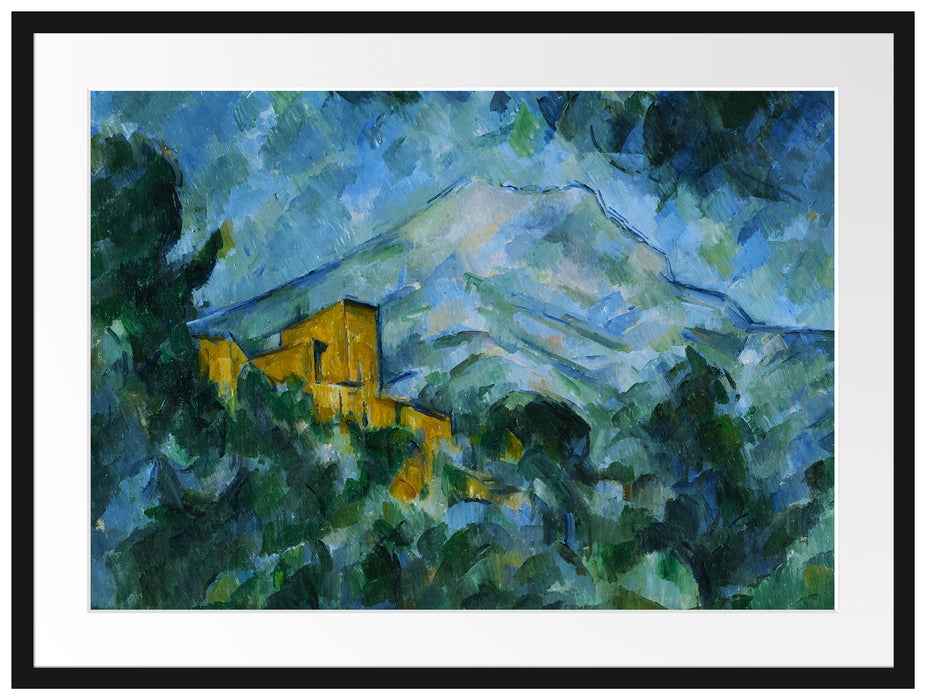 Paul Cézanne - Mont Sainte-Victoire im Dunkeln  Passepartout Rechteckig 80