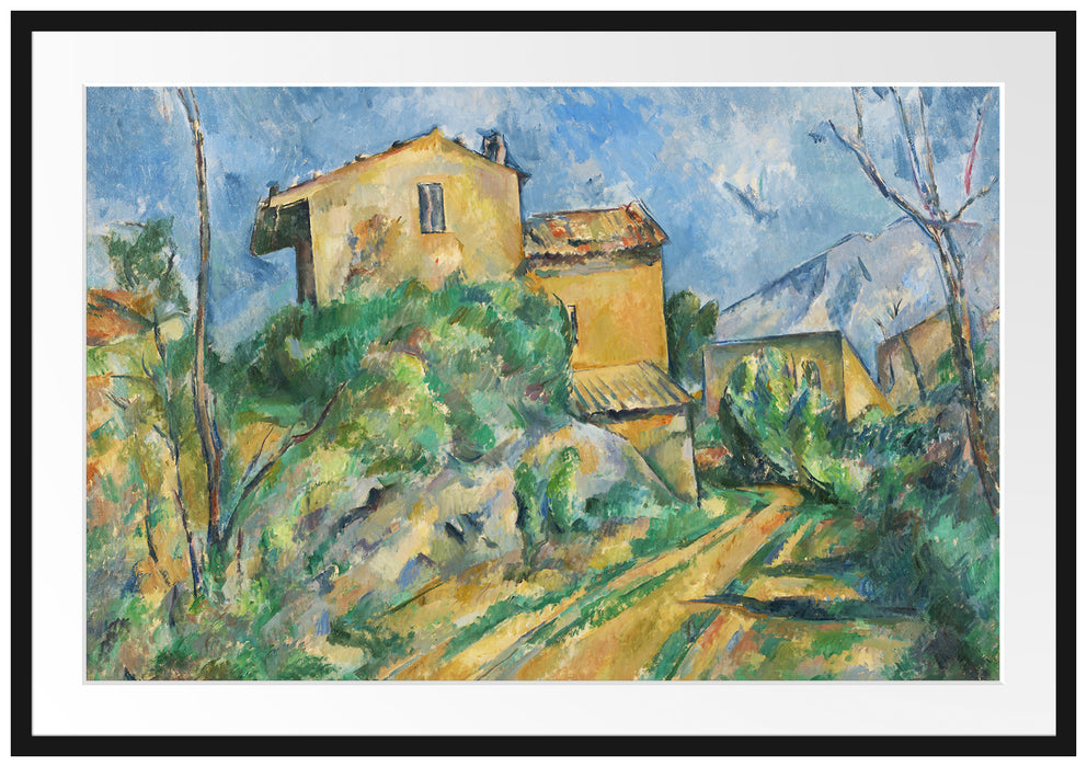 Paul Cézanne - Das Haus Maria am Weg zum Château Noir Passepartout Rechteckig 100