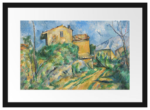 Paul Cézanne - Das Haus Maria am Weg zum Château Noir Passepartout Rechteckig 40